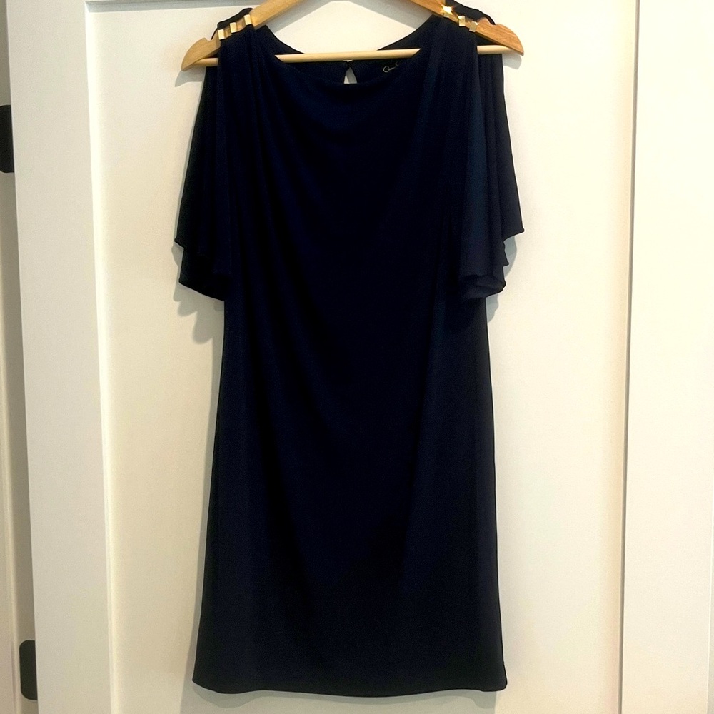 Elegant Navy with Gold detail Dress